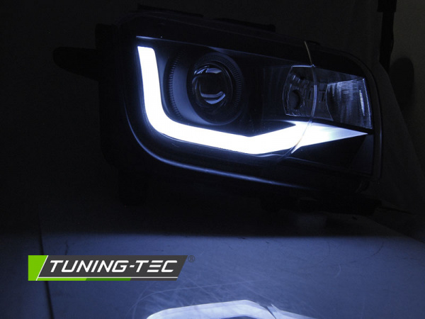 LED Tagfahrlicht Design Scheinwerfer für Chevrolet Camaro 09-13 schwarz LTI